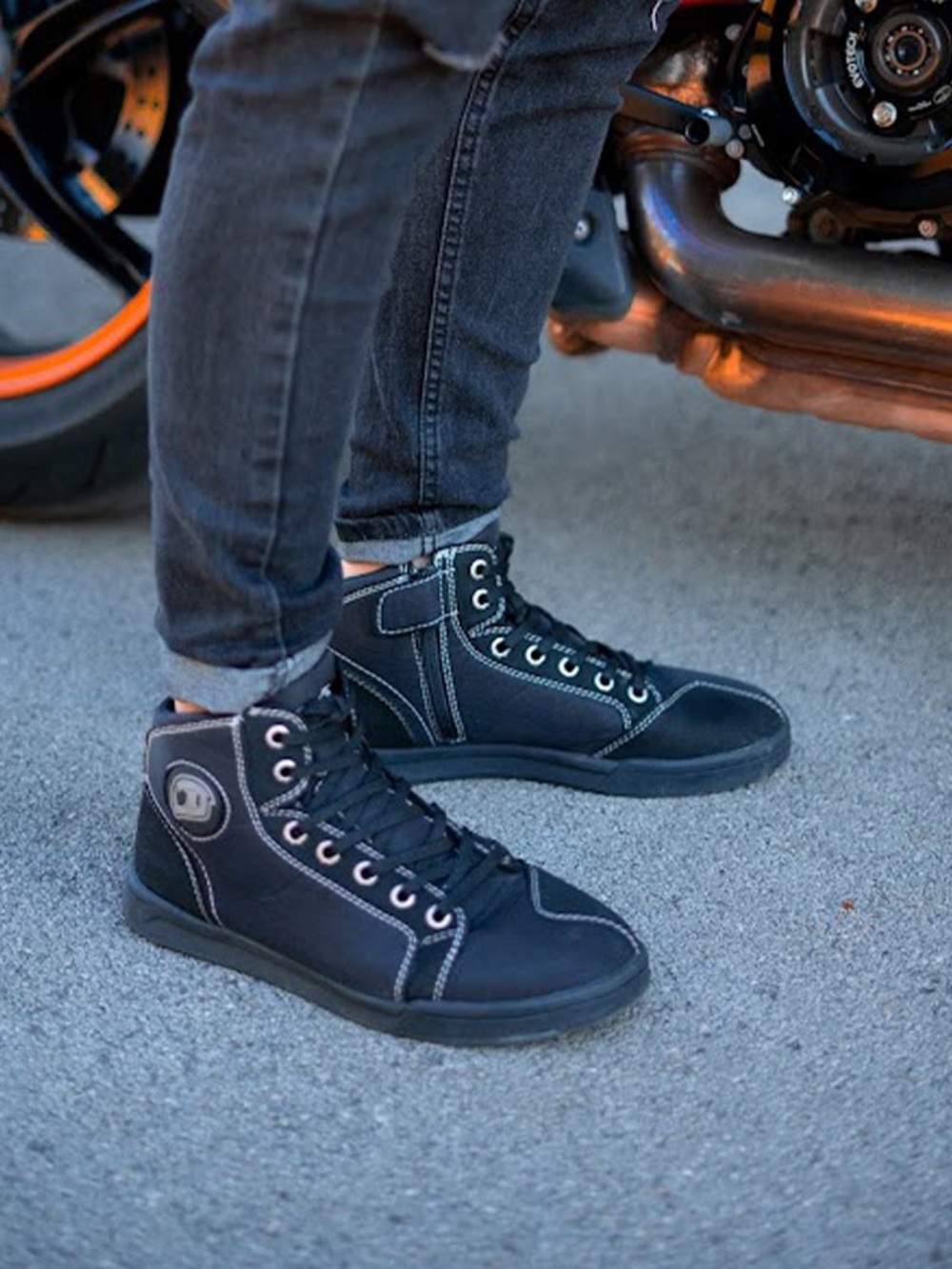 Men’s Size 11 Ride Iron Anti-Slip Protective Motorcycle Riding Shoes (ABBA)